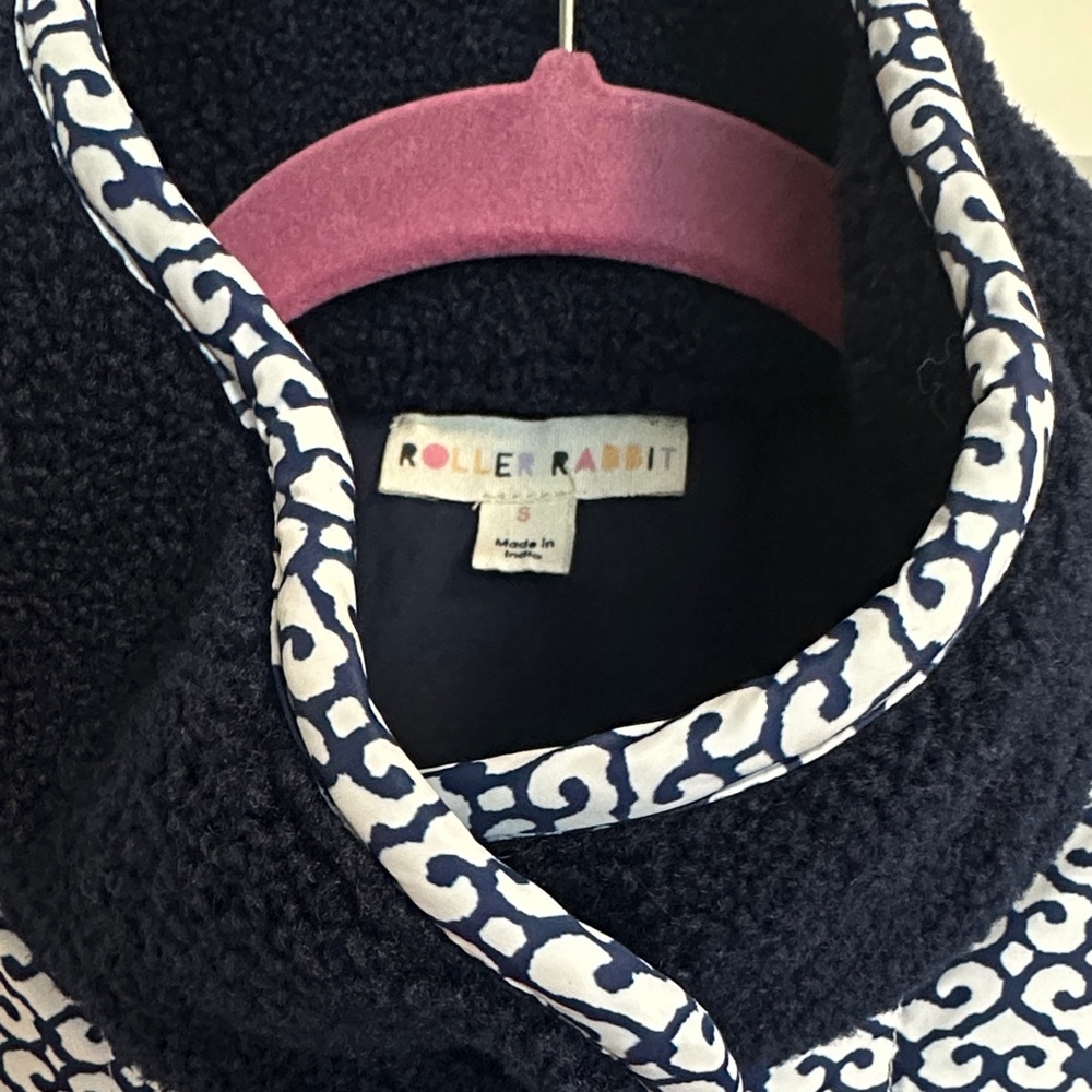 Roller Rabbit Navy and White Patterned Vest - Picture 2 of 4